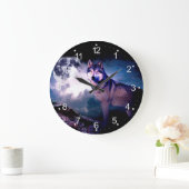 月狼 ラージ壁時計 (ホーム)