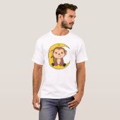 月獣猿甘い動物のサル子供へ Tシャツ (正面フル)
