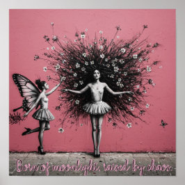 月生まれ光の混沌に浮かび上がる。 ポスター