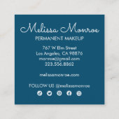 月白熱［赤熱］光を放つが可愛く青い魅力的月光 スクエア名刺 (裏面)