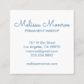 月白熱［赤熱］光を放つが可愛く青い魅力的月光 スクエア名刺 (裏面)