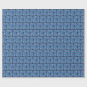 月白熱［赤熱］光を放つが可愛く青魅力的い月明かりプレゼント ラッピングペーパー (フラット)