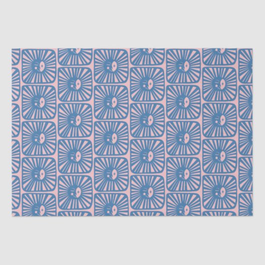 月白熱［赤熱］光を放つが可愛く青魅力的い月明かりプレゼント 薄葉紙 (正面)