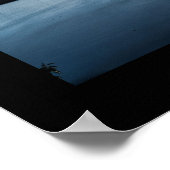 月白熱［赤熱］光を放つが湖のポスター ポスター (角)