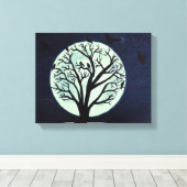 月白熱［赤熱］光を放つ光（旧ツリーとカラス） キャンバスプリント (インサイチュ (ウッドフロア))