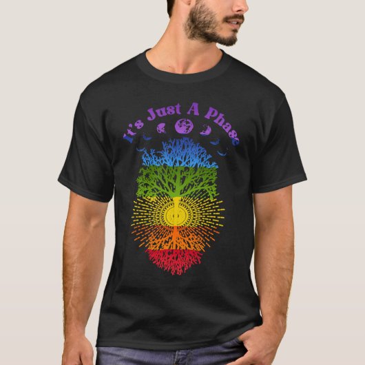 月相ことわざフェーズ7チャクラ Tシャツ (正面)