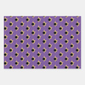 月相と黄道シンプル天紫 ラッピングペーパーシート (正面3)
