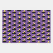 月相と黄道シンプル天紫 ラッピングペーパーシート (正面2)