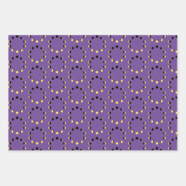 月相と黄道シンプル天紫 ラッピングペーパーシート