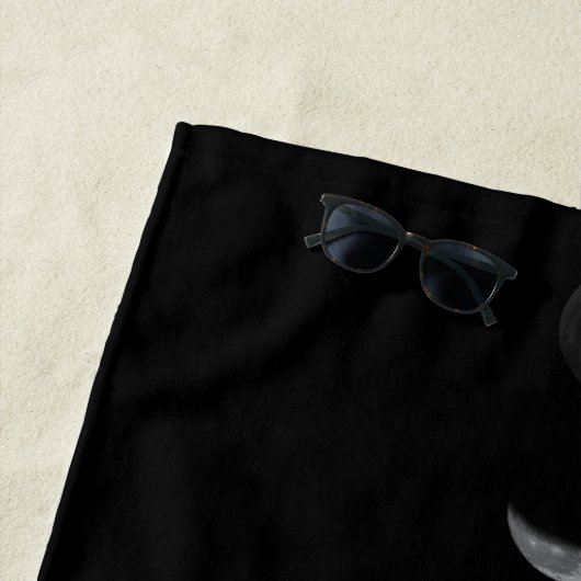 月相の天カスタマイズ名 ビーチタオル (インサイチュ)