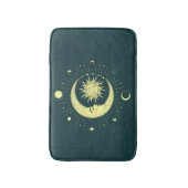 月相を持つ太陽と月の天体デザイン バスマット (正面縦)
