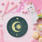 月相を持つ太陽と月の天体デザイン ペーパープレート (パーティー)