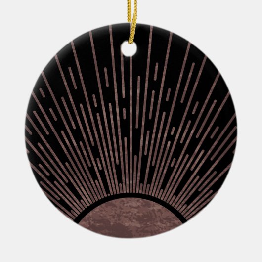 月相アーチ抽象芸術太陽と太陽光線セット, 1/6 セラミックオーナメント (正面)