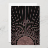 月相アーチ抽象芸術太陽と太陽光線セット, 1/6 招待状 (正面/裏面)