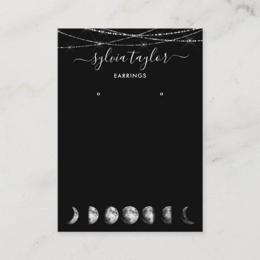 月相イヤリングフレーム表示ロゴを追加ブシン 名刺 (正面)