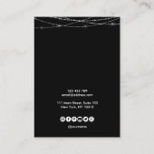 月相イヤリングフレーム表示ロゴを追加ブシン 名刺 (裏面)