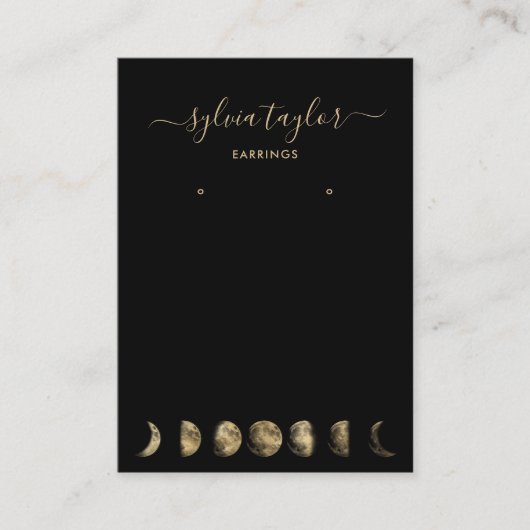 月相イヤリングフレーム表示ロゴを追加ブシン 名刺 (正面)