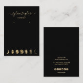 月相イヤリングフレーム表示ロゴを追加ブシン 名刺 (正面/裏面)