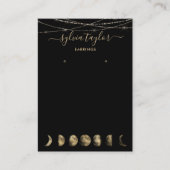 月相イヤリングフレーム表示ロゴを追加ブシン 名刺 (正面)