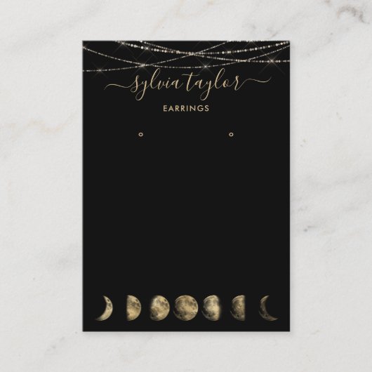 月相イヤリングフレーム表示ロゴを追加ブシン 名刺 (正面)