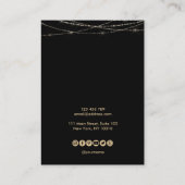 月相イヤリングフレーム表示ロゴを追加ブシン 名刺 (裏面)