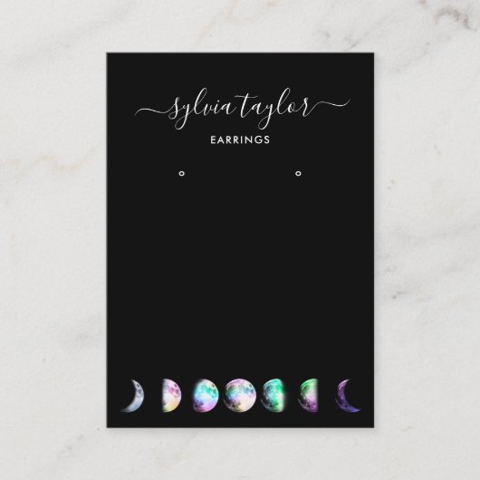 月相イヤリングフレーム表示ロゴを追加ブシン 名刺 (正面)