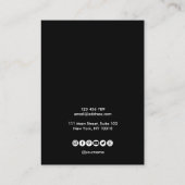 月相イヤリングフレーム表示ロゴを追加ブシン 名刺 (裏面)