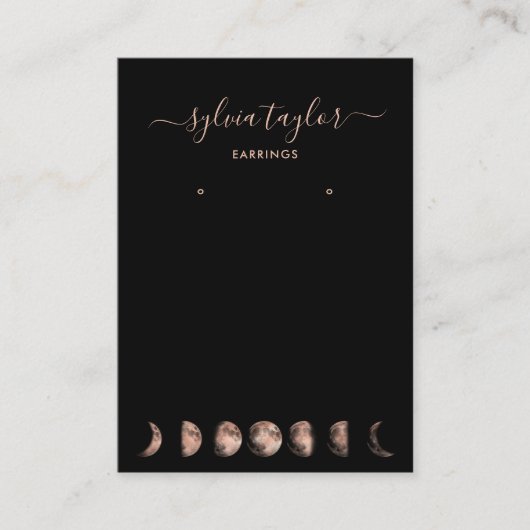 月相イヤリングフレーム表示ロゴを追加ブシン 名刺 (正面)