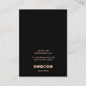 月相イヤリングフレーム表示ロゴを追加ブシン 名刺 (裏面)