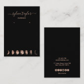 月相イヤリングフレーム表示ロゴを追加ブシン 名刺 (正面/裏面)