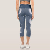 月相グリッド天体パターンデザイン カプリレギンス (裏面)