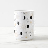 月相サンズハンドシグナルのレトロな雲 コーヒーマグカップ (中央)