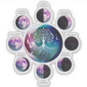 月相ステッカー | 天寿の木 シール (正面)