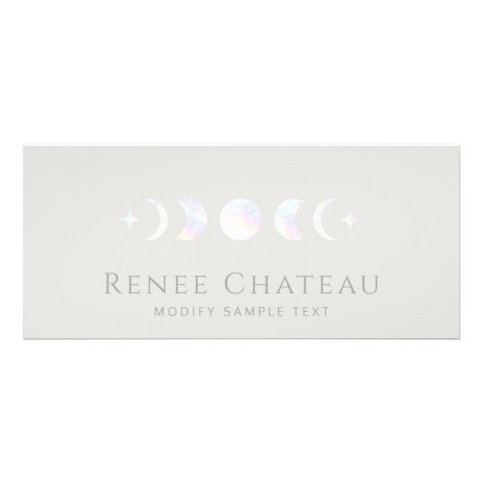 月相スパサロンギフト証明書 ラックカード (正面)