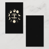 月相スピリチュアルツリー天文学クレセント 名刺 (正面/裏面)