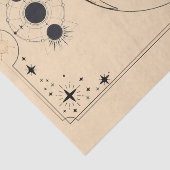 月相タロットカード雲動揺して古代 薄葉紙 (詳細)