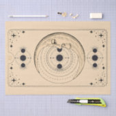 月相タロットカード雲動揺して古代 薄葉紙 (クラフト)