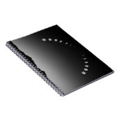 月相ノートブック、モノクロ横長 ノートブック (右側)