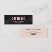 月相バラ金ゴールド形而上学的 スキニー名刺 (正面/裏面)