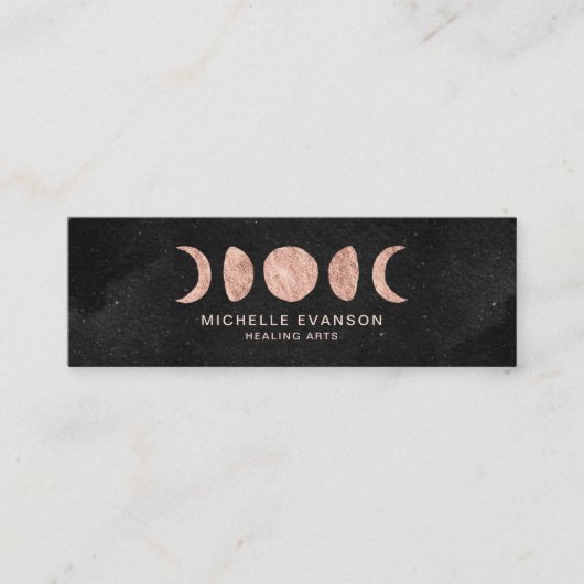 月相バラ金ゴールド形而上学的 スキニー名刺 (正面)