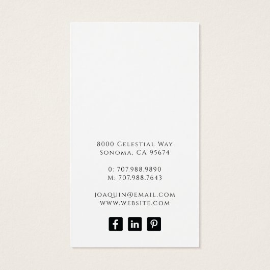 月相ピンクイヤリングジュエリーディスプレイカード (裏面)