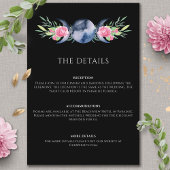 月相ピンクフローラ形而上学的結婚物 エンクロージャーカード