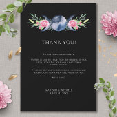 月相ピンクフローラ形而上学的結婚物 サンキューカード