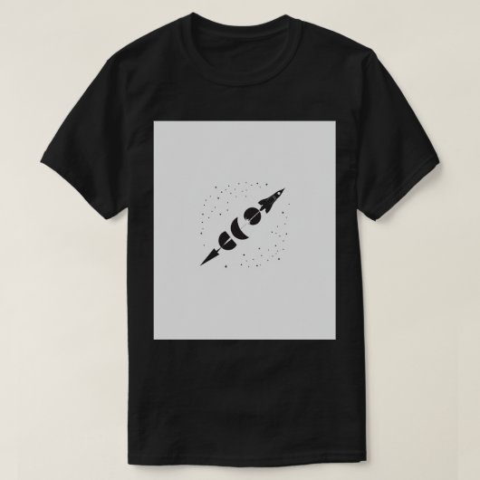 月相ロケット宇宙探査天文学サイエンス Tシャツ (デザイン正面)