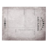 月相ヴィンテージゴシックパーソナライズされたプランナー ノートパッド (正面)