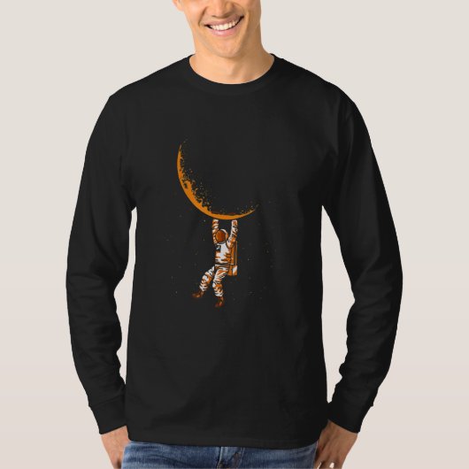 月相宇宙飛行士三日月科学 Tシャツ (正面)