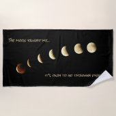 月相感動的引用文満月天文学 ビーチタオル (正面)