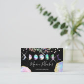 月相水晶宝石ヒーリングホログラフ事業 名刺 (スタンド正面)