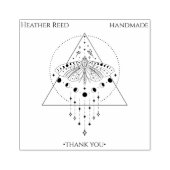 月相蛾 |手作りありがとうゴム印 ラバースタンプ (インプリント)