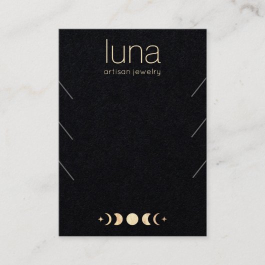 月相3ネックレスブレスレット表示ホルダー 名刺 (正面)